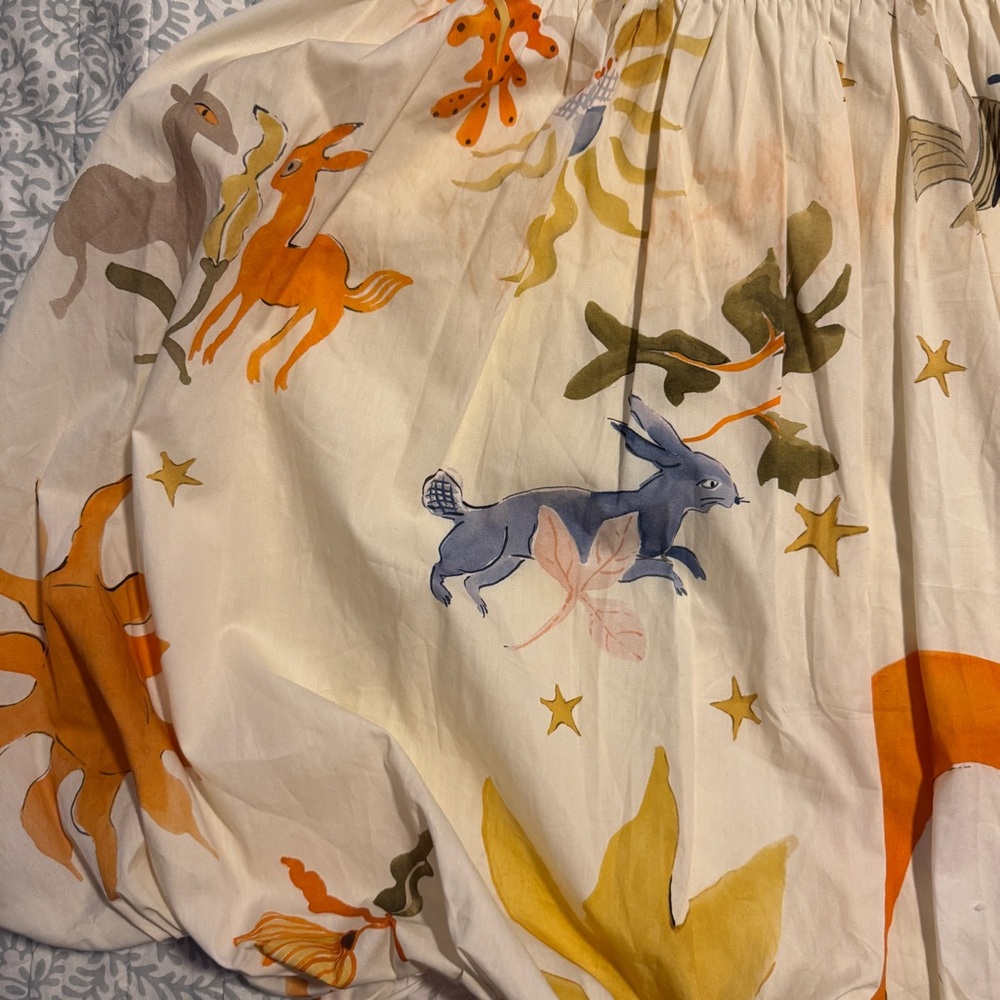 Zara Orange White Animal Dress - NWT - Picture 3 of 4